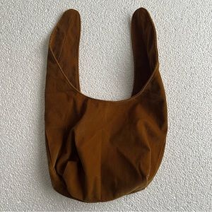 MERIT minimal makeup bag rich brown corduroy